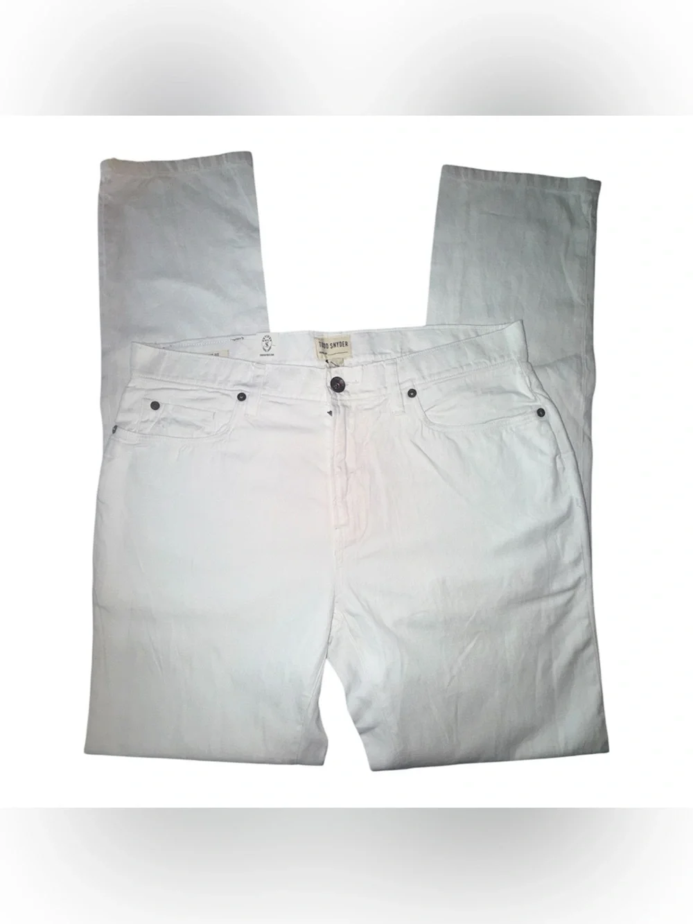 Todd Snyder Slim Fit White Cotton Linen Jeans Men’s 32x34 NWT  men’s white pants